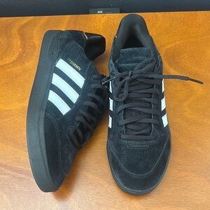 adidas Black Sneakers with Three Stripes and Rubber Sole